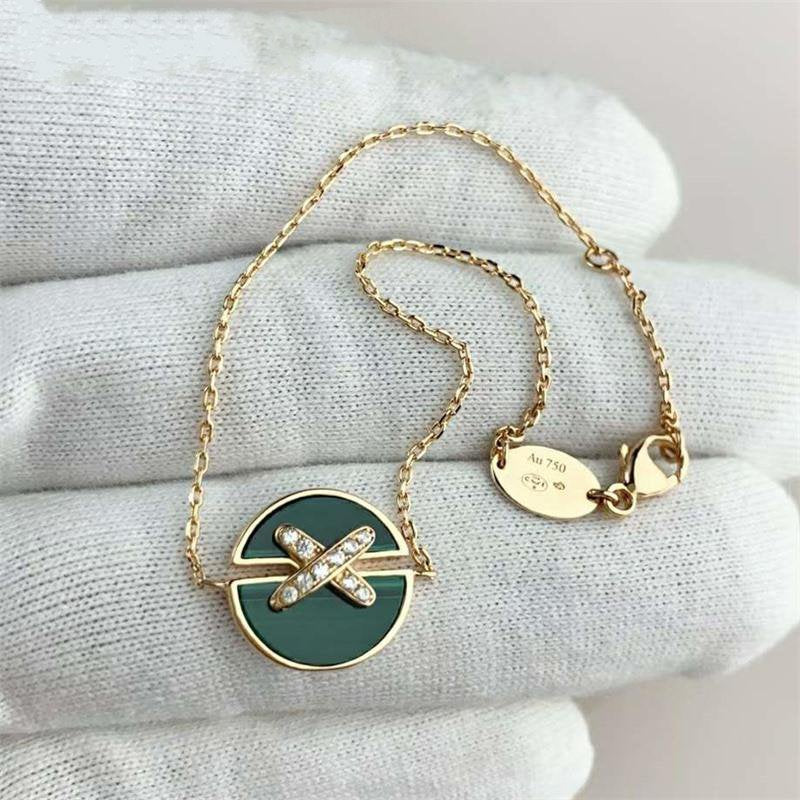 [Glitter Jewelry]JEUX DE BRACELET MALACHITE PINK GOLD DIAMONDS