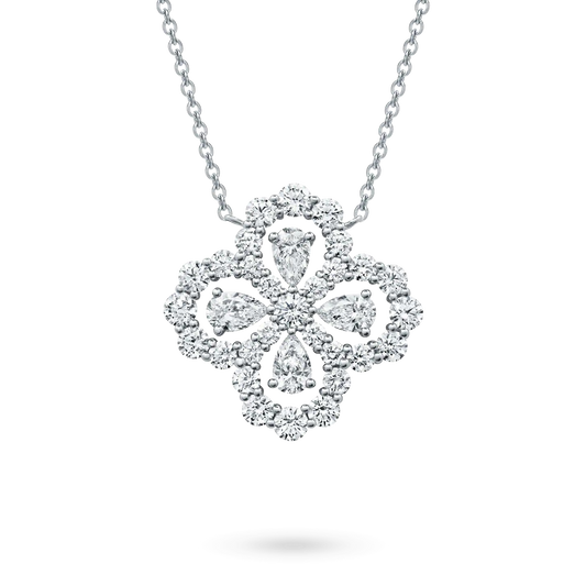 [Glitter Jewelry]LOOP NECKLACE FULL MOTIF DIAMOND 16MM MULTIPLE COLORS
