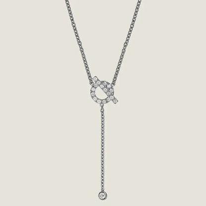 [Glitter Jewelry]FINESSE SILVER DIAMOND NECKLACE