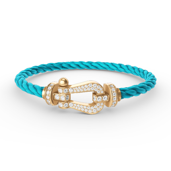 [Glitter Jewelry]FORCE LARGE HORSESHOE FULL DIAMOND BRACELET GOLD