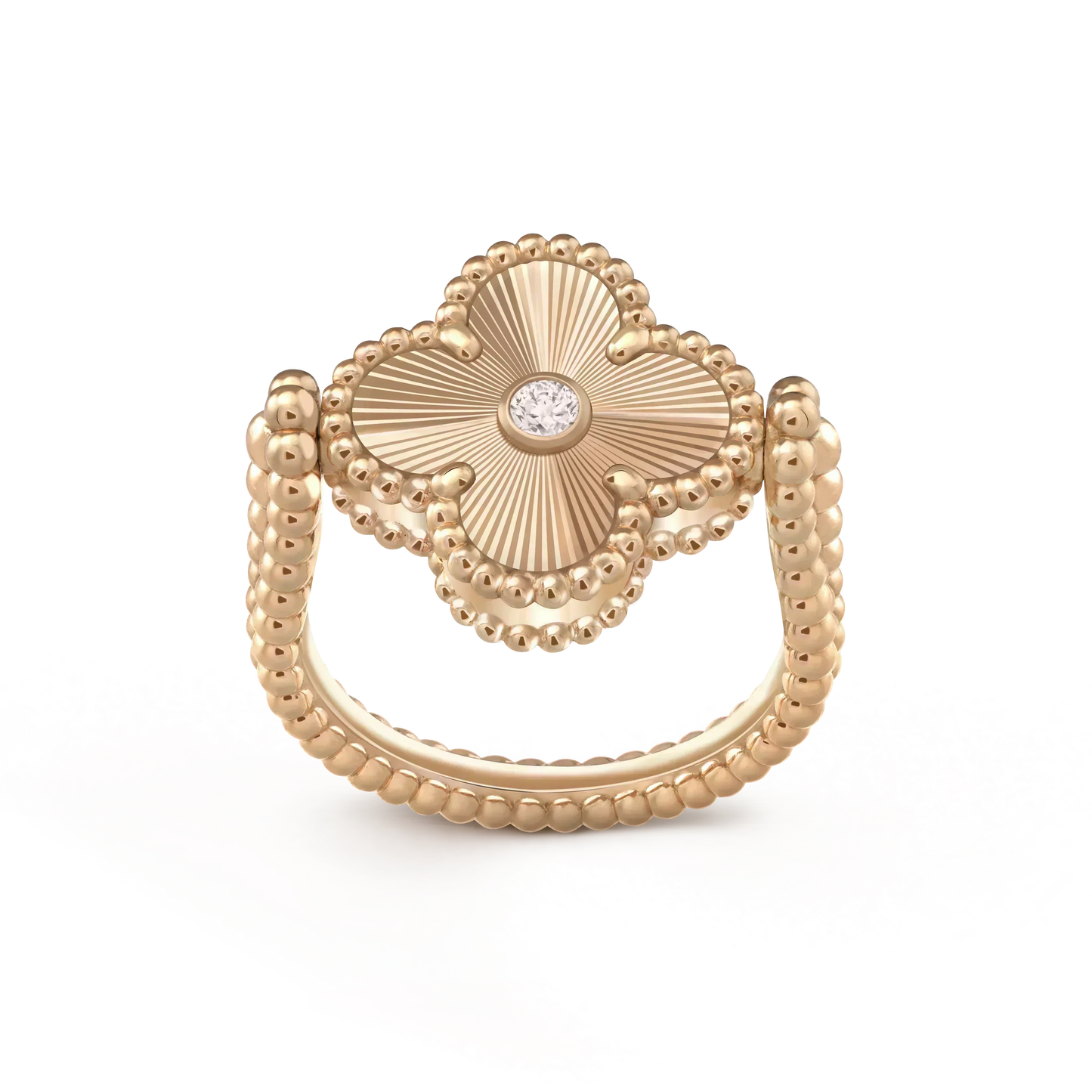[Glitter Jewelry]CLOVER RIVERSIBLE ROSE GOLD RING