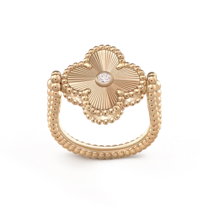 [Glitter Jewelry]CLOVER RIVERSIBLE ROSE GOLD RING