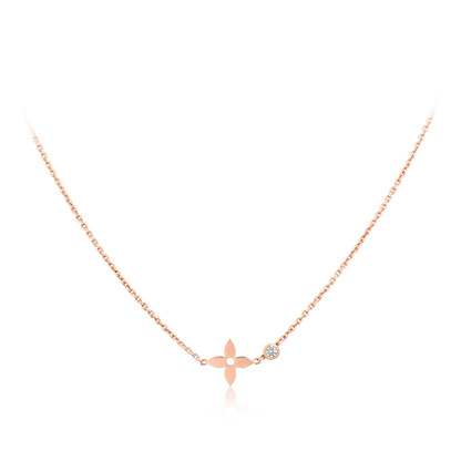 [Glitter Jewelry]BLOSSOM PENDANT PINK GOLD AND DIAMOND