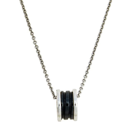 [Glitter Jewelry]ZERO 1 BLACK CERAMIC SILVER NECKLACE