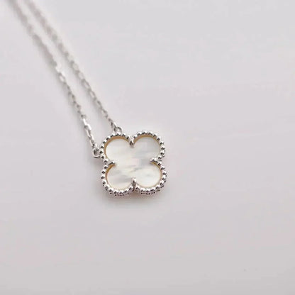 [Glitter Jewelry]CLOVER  15MM WHITE MOTHER-OF-PEARL SILVER