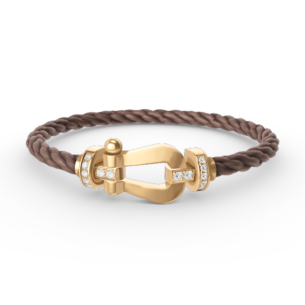 [Glitter Jewelry]FORCE LARGE HORSESHOE HALF DIAMOND BRACELET GOLD