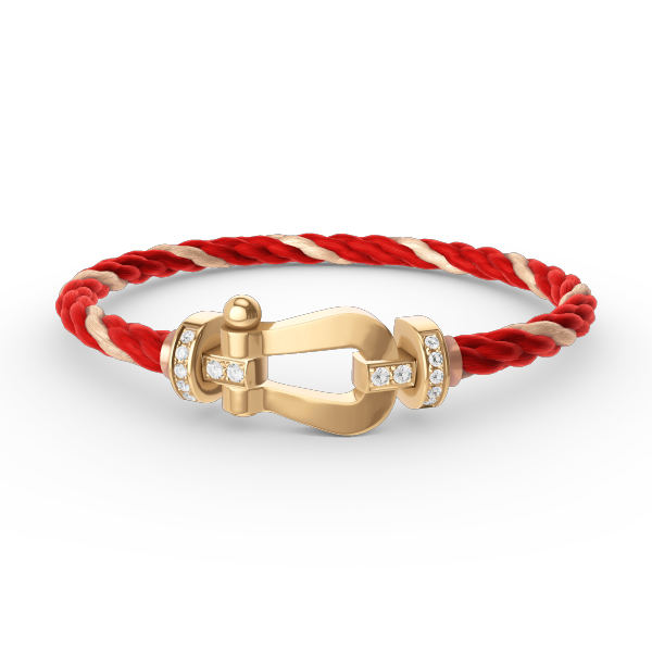 [Glitter Jewelry]FORCE LARGE HORSESHOE HALF DIAMOND BRACELET GOLD