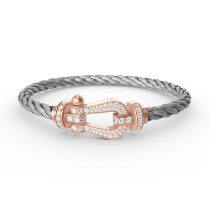 [Glitter Jewelry]FORCE LARGE HORSESHOE FULL DIAMOND BRACELET ROSE GOLD