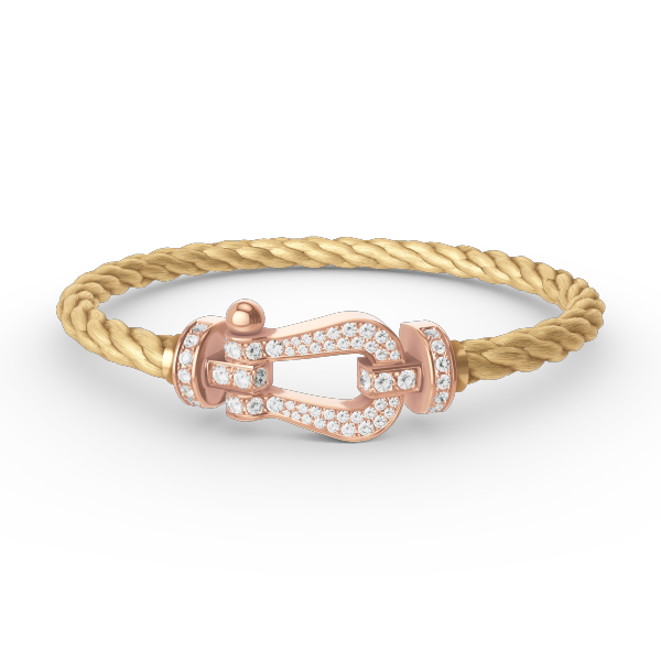 [Glitter Jewelry]FORCE LARGE HORSESHOE FULL DIAMOND BRACELET ROSE GOLD