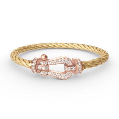 [Glitter Jewelry]FORCE LARGE HORSESHOE FULL DIAMOND BRACELET ROSE GOLD