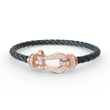 [Glitter Jewelry]FORCE LARGE HORSESHOE FULL DIAMOND BRACELET ROSE GOLD