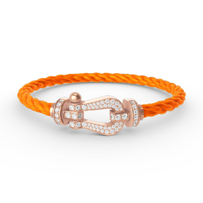 [Glitter Jewelry]FORCE LARGE HORSESHOE FULL DIAMOND BRACELET ROSE GOLD