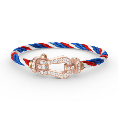 [Glitter Jewelry]FORCE LARGE HORSESHOE FULL DIAMOND BRACELET ROSE GOLD
