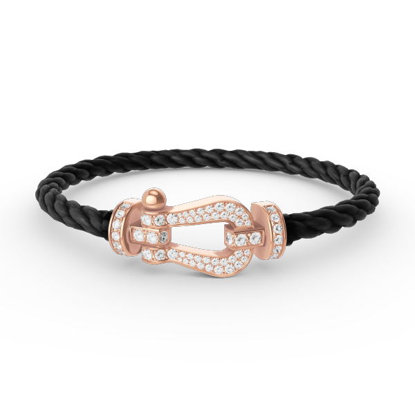 [Glitter Jewelry]FORCE LARGE HORSESHOE FULL DIAMOND BRACELET ROSE GOLD