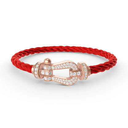 [Glitter Jewelry]FORCE LARGE HORSESHOE FULL DIAMOND BRACELET ROSE GOLD