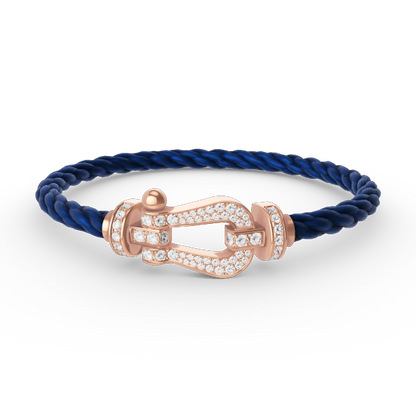 [Glitter Jewelry]FORCE LARGE HORSESHOE FULL DIAMOND BRACELET ROSE GOLD