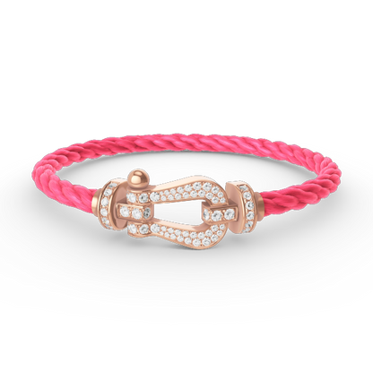 [Glitter Jewelry]FORCE LARGE HORSESHOE FULL DIAMOND BRACELET ROSE GOLD