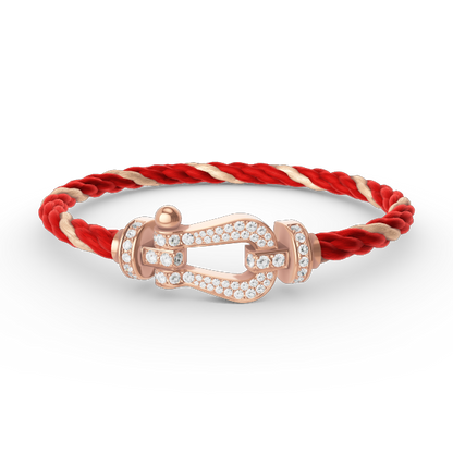 [Glitter Jewelry]FORCE LARGE HORSESHOE FULL DIAMOND BRACELET ROSE GOLD