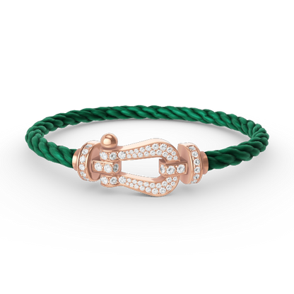 [Glitter Jewelry]FORCE LARGE HORSESHOE FULL DIAMOND BRACELET ROSE GOLD