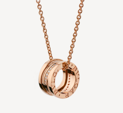 [Glitter Jewelry]ZERO 1 PINK GOLD DIAMOND NECKLACE
