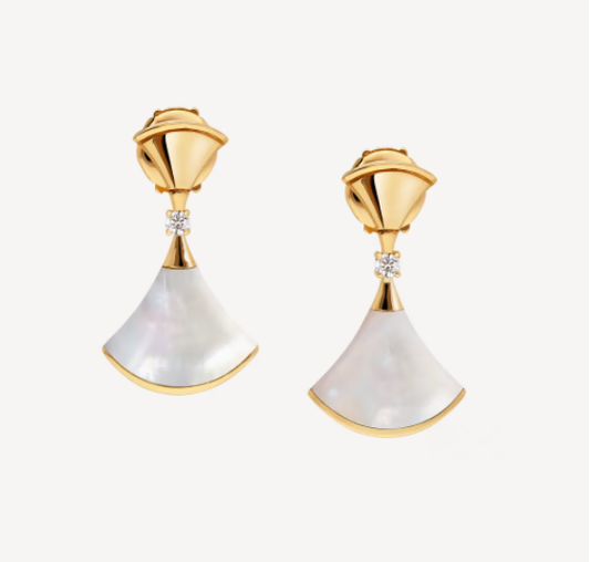 [Glitter Jewelry]DREAM MOP 1 DIAMOND EARRINGS