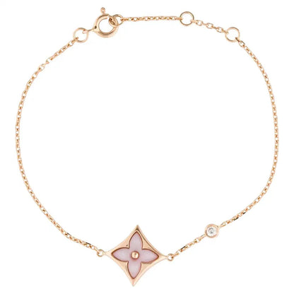 [Glitter Jewelry]STAR 1 DIAMOND PINK GOLD BRACELET