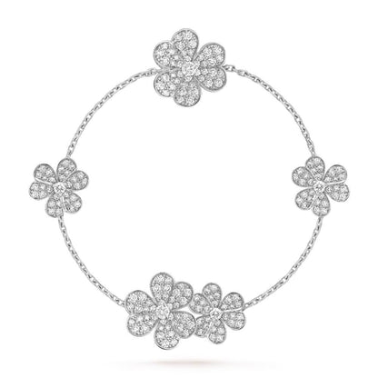 [Glitter Jewelry]FRIVOLE SILVER 5 FLOWERS BRACELET