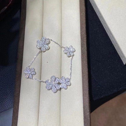 [Glitter Jewelry]FRIVOLE SILVER 5 FLOWERS BRACELET
