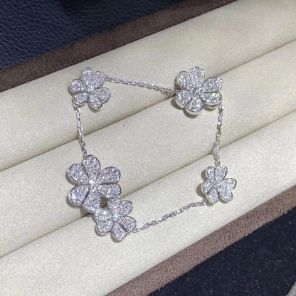 [Glitter Jewelry]FRIVOLE SILVER 5 FLOWERS BRACELET