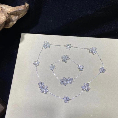 [Glitter Jewelry]FRIVOLE SILVER 5 FLOWERS BRACELET