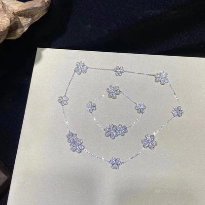[Glitter Jewelry]FRIVOLE SILVER 5 FLOWERS BRACELET