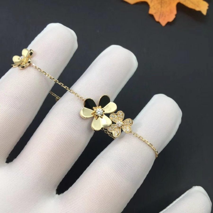 [Glitter Jewelry]FRIVOLE GOLD 5 FLOWERS BRACELET