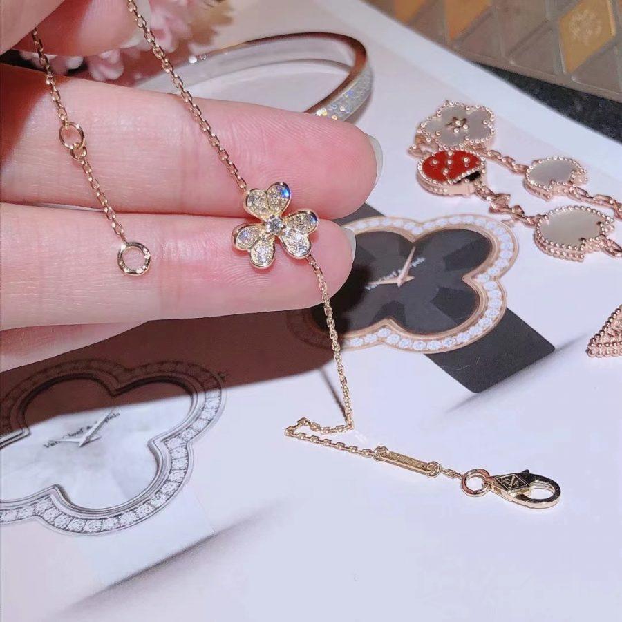 [Glitter Jewelry]FRIVOLE GOLD FLOWER DIAMOND BRACELET