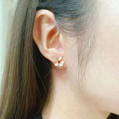 [Glitter Jewelry]FRIVOLE  FLOWER PINK EARRINGS