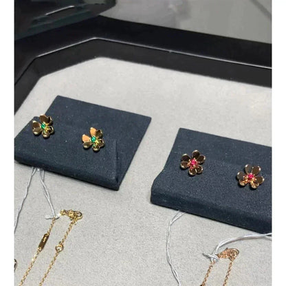 [Glitter Jewelry]FRIVOLE  FLOWER PINK EARRINGS
