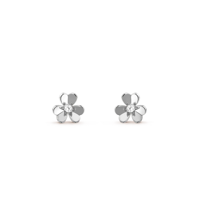 [Glitter Jewelry]FRIVOLE MINI SILVER FLOWER EARRINGS