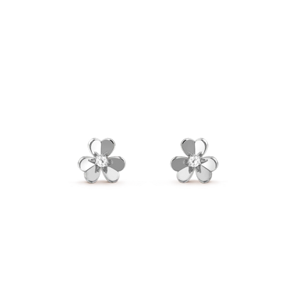 [Glitter Jewelry]FRIVOLE MINI SILVER FLOWER EARRINGS