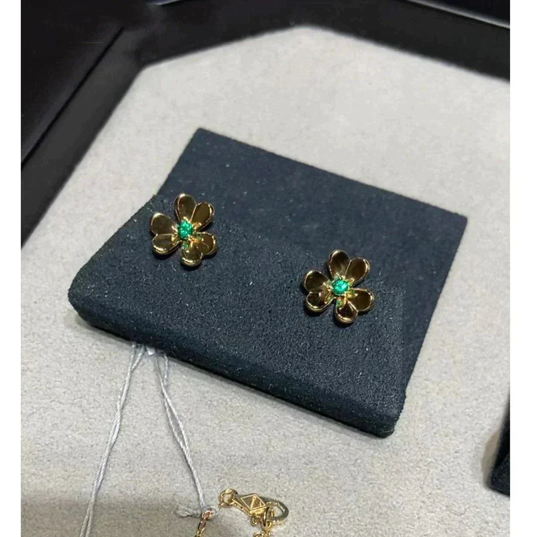[Glitter Jewelry]FRIVOLE  FLOWER MALACHITE EARRINGS