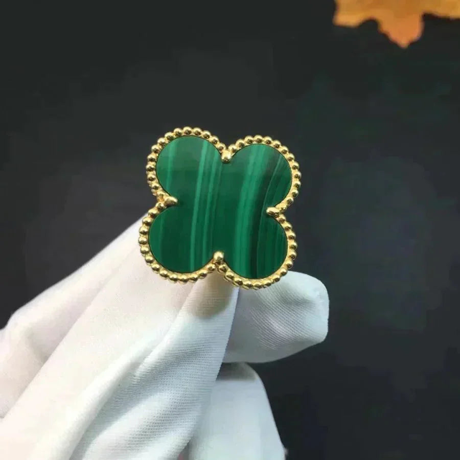 [Glitter Jewelry]CLOVER MALACHITE RING