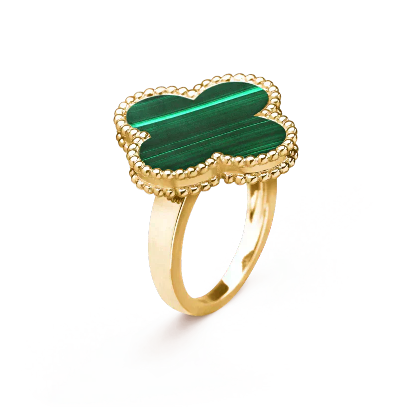 [Glitter Jewelry]CLOVER MALACHITE RING