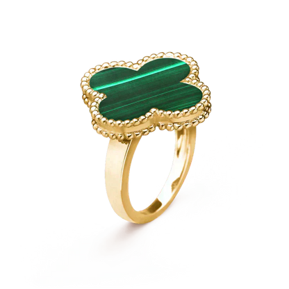 [Glitter Jewelry]CLOVER MALACHITE RING
