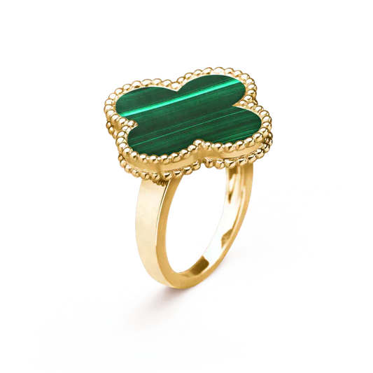 [Glitter Jewelry]CLOVER MALACHITE RING
