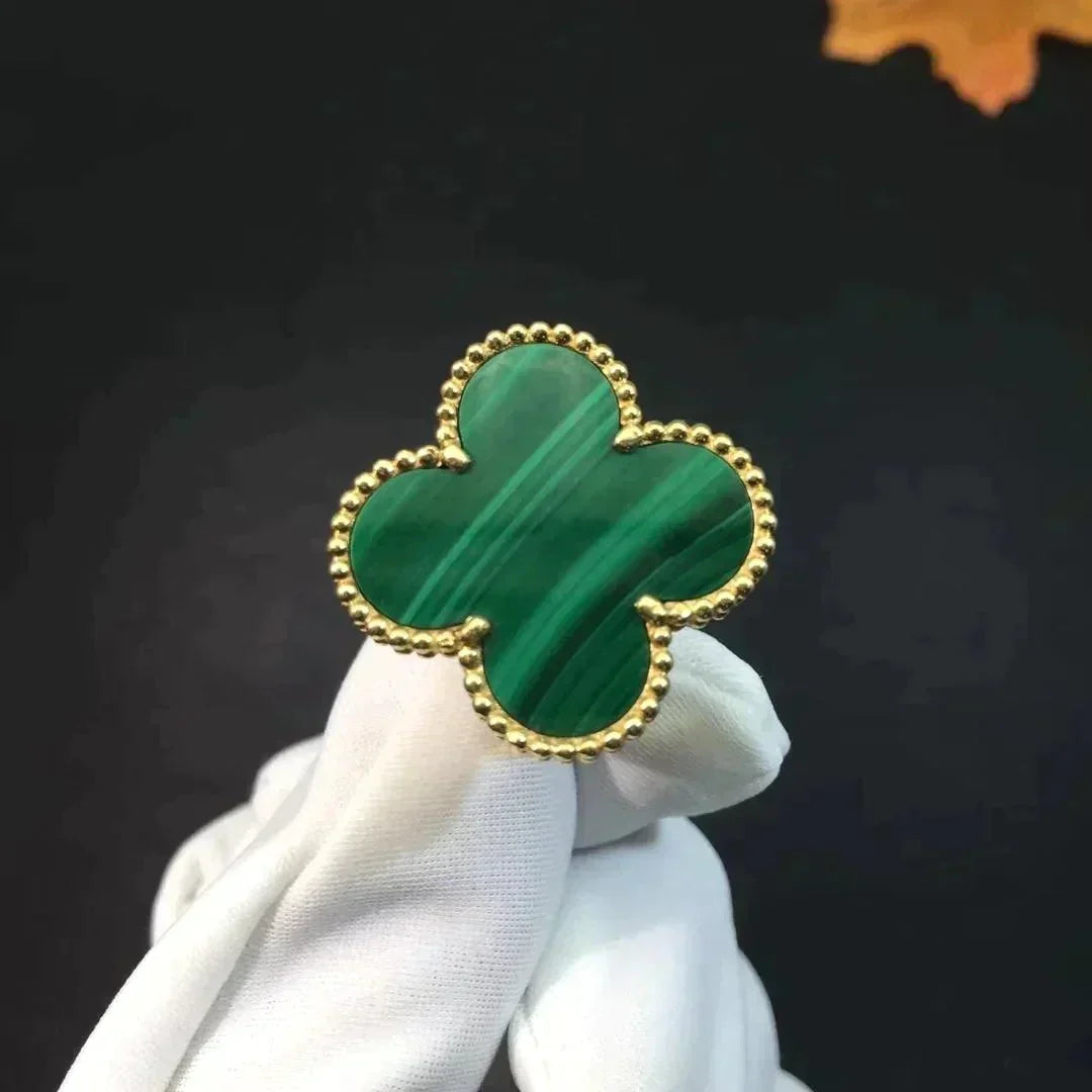 [Glitter Jewelry]CLOVER MALACHITE RING