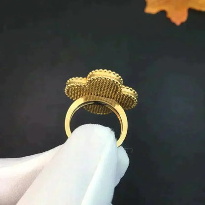[Glitter Jewelry]CLOVER MALACHITE RING