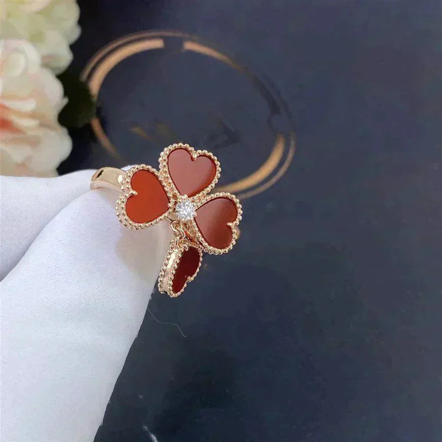[Glitter Jewelry]SWEET CLOVER CARNELIAN RING