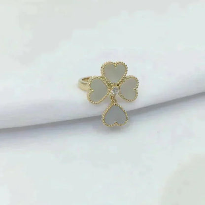 [Glitter Jewelry]SWEET CLOVER WHITE MOP RING