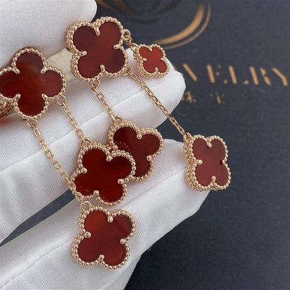 [Glitter Jewelry]CLOVER EARRINGS CARNELIAN 4 MOTIFS PINK GOLD