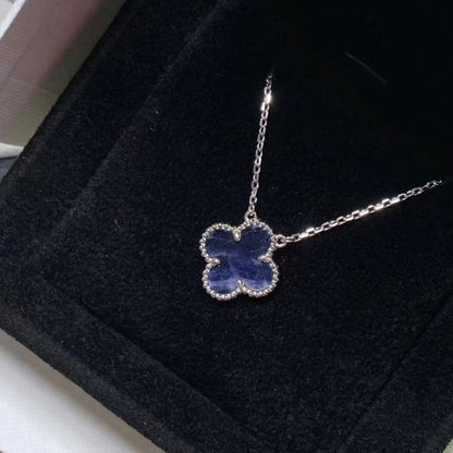 [Glitter Jewelry]CLOVER 15MM PIETERSITE NECKLACE SILVER