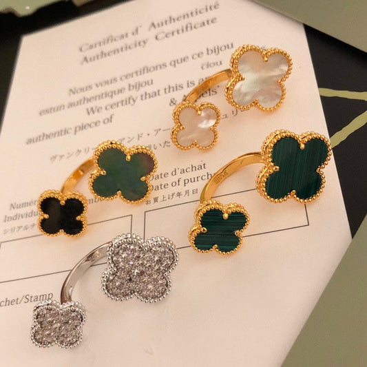 [Glitter Jewelry]CLOVER BETWEEN THE FINGER RING