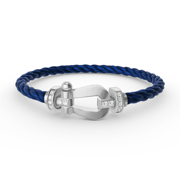 [Glitter Jewelry]FORCE LARGE HORSESHOE HALF DIAMOND BRACELET SILVER